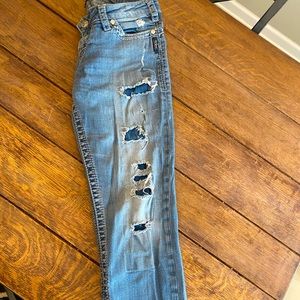 Silver distressed Jeans